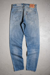 Levi's Vintage Clothing 505 Big E Patchwork Denim Jeans Reissue Big E Patchwork Denim Jeans