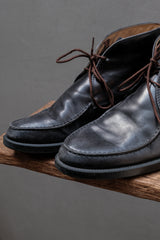 TOD'S Made in Italy U-Toe Leather Chukka Boots (Black)義大利製 經典U型縫線皮革繫帶短靴 /查卡靴 (黑色)