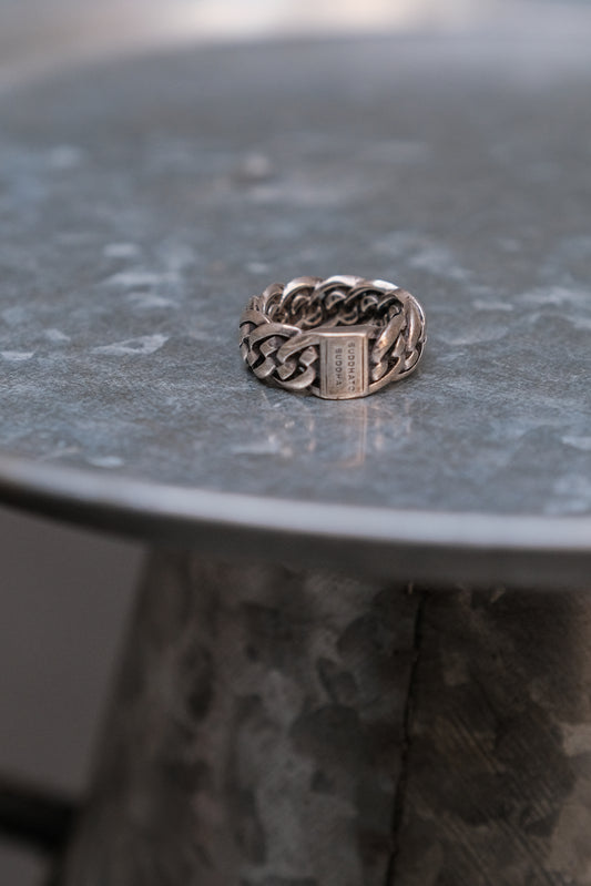 Buddha to Buddha Silver 925 'Ben' Double-Weave Chain Link Ring 荷蘭古董感純銀雙排編織鍊條戒