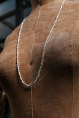 Raw Silver Nuggets Fine Silver 999 Handmade Beaded Necklace 原礦碎銀純銀手工串珠鍊