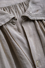 French 1900's Antique White Linen Painter Biaude