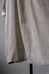 French 1900's Antique White Linen Painter Biaude