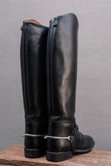 Vintage Cavallo Leather Riding Boots with Vintage Spurs 義大利牛皮金屬馬刺高筒馬靴