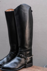 Vintage Cavallo Leather Riding Boots with Vintage Spurs 義大利牛皮金屬馬刺高筒馬靴