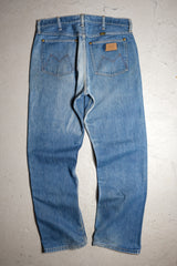 Maverick 1970's Vintage Denim Jeans Blue Brother Wrangler Second Brand Early American Classic Denim Pants Scovill Zipper