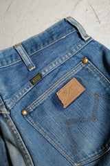 Maverick 1970's Vintage Denim Jeans Blue Brother Wrangler Second Brand Early American Classic Denim Pants Scovill Zipper