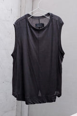 Professor.E - 23SS "Dirt" OVSD Tank Top 透膚拼接無袖背心上衣