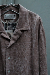 Professor.E 21SS Seasonal Print Long Sleeve Shirt 皺褶提花開領長袖襯衫 (雙面穿)