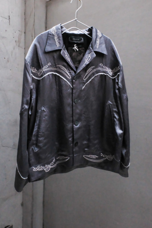 Professor.E 21SS "E IN ROCK PARTY" Western JKT 西部刺繡緞面夾克