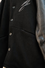 Professor.E Horse Leather Sleeve Jacket 馬皮袖拼接夾克
