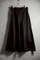 Black Waxed Denim Extreme Wide Leg Flared Jeans 伴訂製款式黑色蠟布魚尾喇叭褲