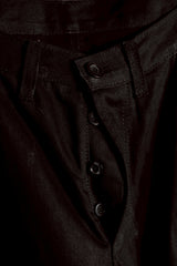 Black Waxed Denim Extreme Wide Leg Flared Jeans 伴訂製款式黑色蠟布魚尾喇叭褲