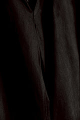 Black Waxed Denim Extreme Wide Leg Flared Jeans 伴訂製款式黑色蠟布魚尾喇叭褲