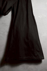 Black Waxed Denim Extreme Wide Leg Flared Jeans 伴訂製款式黑色蠟布魚尾喇叭褲