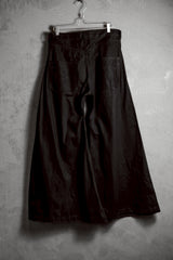 Black Waxed Denim Extreme Wide Leg Flared Jeans 伴訂製款式黑色蠟布魚尾喇叭褲