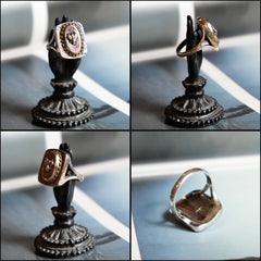 Sterling Silver & Brass Fly Ring fly engraved sterling silver and brass ring