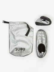 SUBU Packable - Foil Silver Warm Water-Repellent Slippers