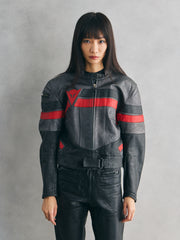 DAiNESE Vintage Leather Racing Jacket 復古賽車皮衣夾克