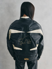 Furygan “Team Fury International” Racing Leather Jacket 黑豹標誌賽車皮衣 法國製