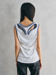Y/PROJECT X FILA THREE COLLAR Tank Top Glenn Martens 設計 解構滾邊運動背心