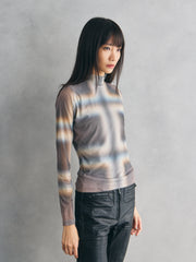 Another Girl Mesh Print Longseelve Top 英國品牌 網紗印花長袖上衣