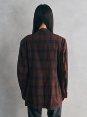 University Seal Plaid Wool Double-Breasted Blazer美式格紋羊毛雙排扣西裝外套