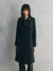 Burberry London Black Cotton Trench Coat 博柏利 黑色棉質風衣外套 英國製