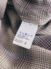 ANCELLM OMBRECHECK SHIRT Brown 日本設計師品牌 格紋嫘縈抽鬚襯衫
