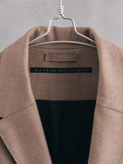 my beautiful landlet AUSTRALIA FLANNEL BIG JACKET 日本設計師品牌 寬幅立體口袋羊毛西裝外套 駝色