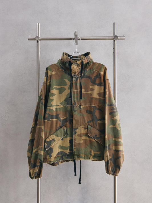 ANCELLM - CAMO ZIPUP HOODIE 日本設計師品牌 迷彩連帽抽鬚外套
