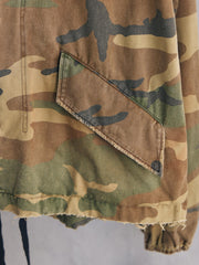 ANCELLM - CAMO ZIPUP HOODIE 日本設計師品牌 迷彩連帽抽鬚外套