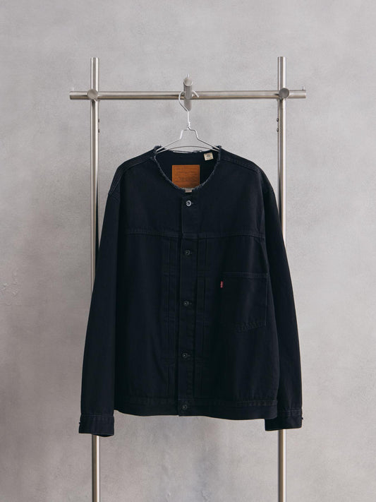 Levi’s Premium x EDIFICE 別注Type 1 Trucker Jacket Black Collarless