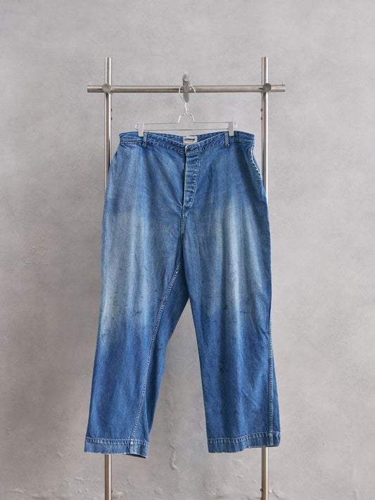 BOWWOW 2025SS USN DENIM PANTS 日本美式風格品牌 做舊潑墨直筒牛仔褲