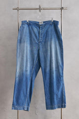 BOWWOW 2025SS USN DENIM PANTS - Japanese American style brand distressed splatter paint straight leg jeans