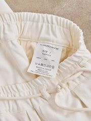 my beautiful landlet OPEND ANTIQUE DENIM EASY WIDE PANTS - White 日本設計師品牌 有機棉白色牛仔寬鬆休閒長褲