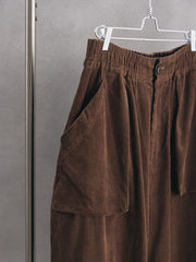 VOAAOV CORDUROY Gather Waist Wide Pants my beautiful landlet支線品牌 立體口袋寬版燈芯絨休閒長褲