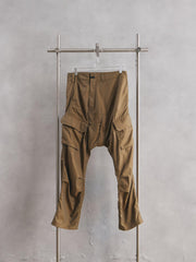NILMANCE FW18-MP-01 High-density Cotton Pants - Olive 都會機能品牌 機能棉低檔剪裁口袋長褲