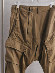 NILMANCE FW18-MP-01 High-density Cotton Pants - Olive 都會機能品牌 機能棉低檔剪裁口袋長褲