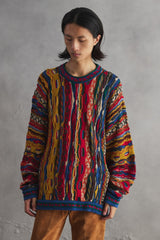 COOGI Australia 1990s Multi-Color 3D Knit Sweater 90年代澳洲古著立體織紋 彩色針織毛衣