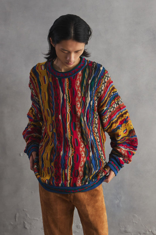 COOGI Australia 1990s Multi-Color 3D Knit Sweater 90年代澳洲古著立體織紋 彩色針織毛衣