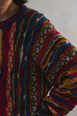 COOGI Australia 1990s Multi-Color 3D Knit Sweater 90年代澳洲古著立體織紋 彩色針織毛衣