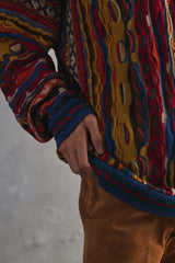COOGI Australia 1990s Multi-Color 3D Knit Sweater 90年代澳洲古著立體織紋 彩色針織毛衣