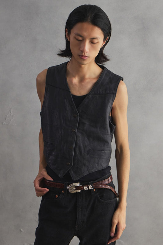 Giorgio Leather Western Vest 皮革西部背心