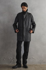 1993 MIC Cuir French Leather Utility Coat