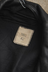 1993 MIC Cuir French Leather Utility Coat