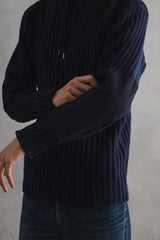 N.Peal 007 Ribbed Wool–Cashmere Knit Sweater 羊毛羊絨羅紋針織補丁毛衣