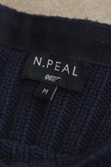 N.Peal 007 Ribbed Wool–Cashmere Knit Sweater 羊毛羊絨羅紋針織補丁毛衣