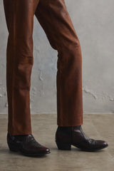 Western Zipper Ankle Boots Burgundy U.S.A Made 勃根地紅西部拉鍊短靴 美國製