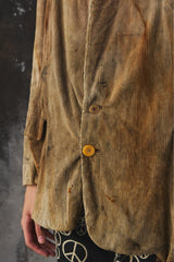 1950's French CONCHON-QUINETTE Distressed Corduroy Suit Jacket French vintage distressed corduroy suit jacket