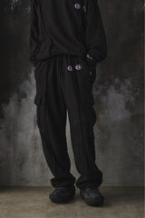 DISCOVERED Champion Reconstructed Logo Patch Cargo Sweatpants 日本品牌 重構拼接 Logo口袋棉褲